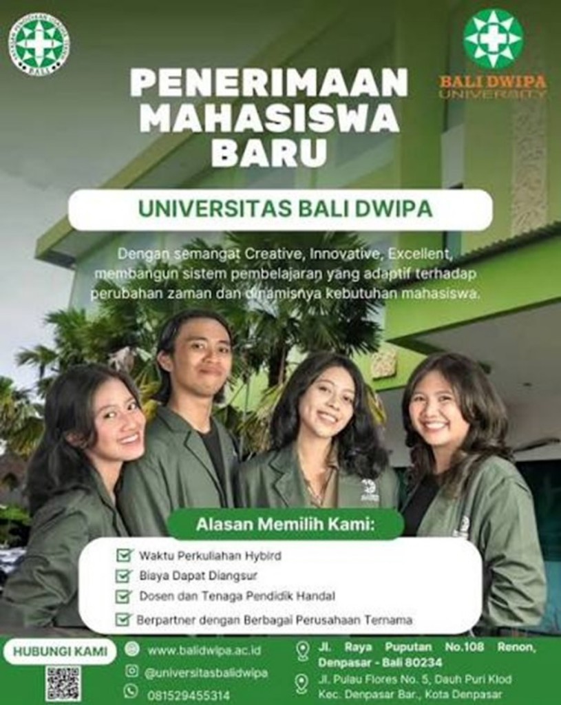 Penerimaan Mahasiswa Baru Universitas Bali Dwipa 