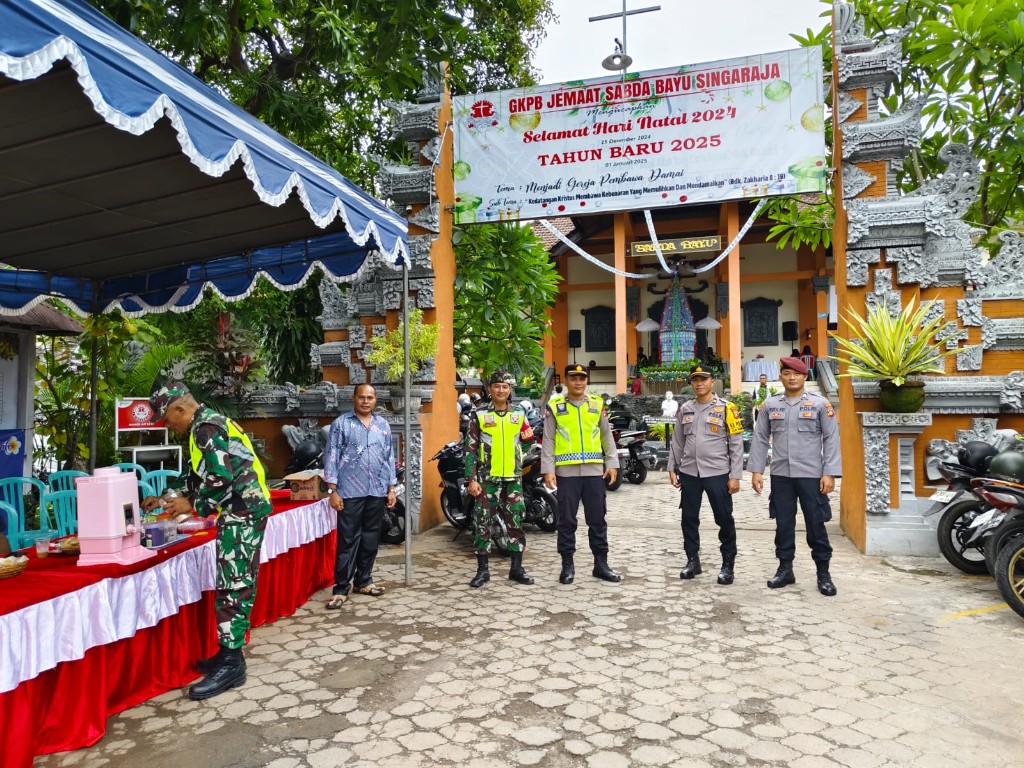 Dokumentasi dari - Menyambut Natal 2024, Polres Buleleng Amankan  50 Gereja dan 10 Rumah Ibadah Kabupaten Buleleng
