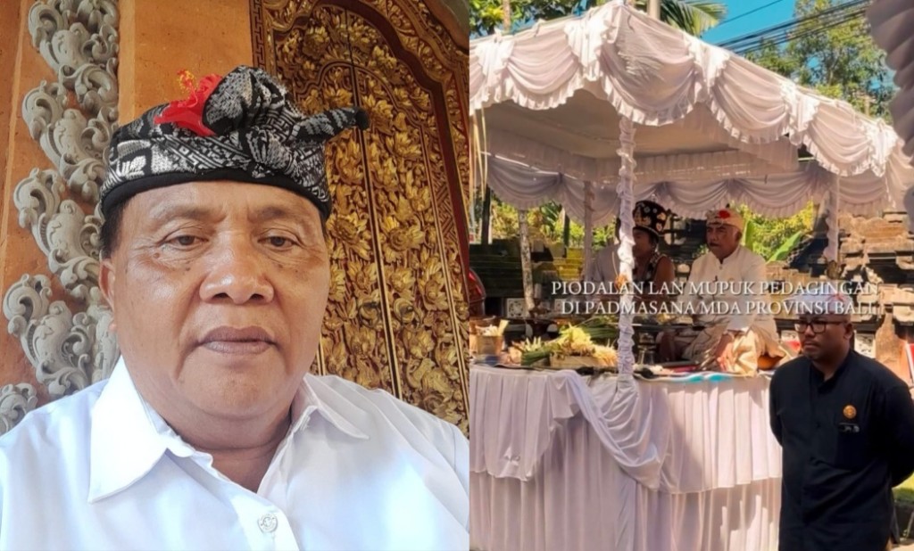 Dokumentasi dari - Soroti Ketua MDA Bali Duduk Sejajar Sulinggih Saat Muput, Guru Made Sukarta: Tak Tahu Etika!