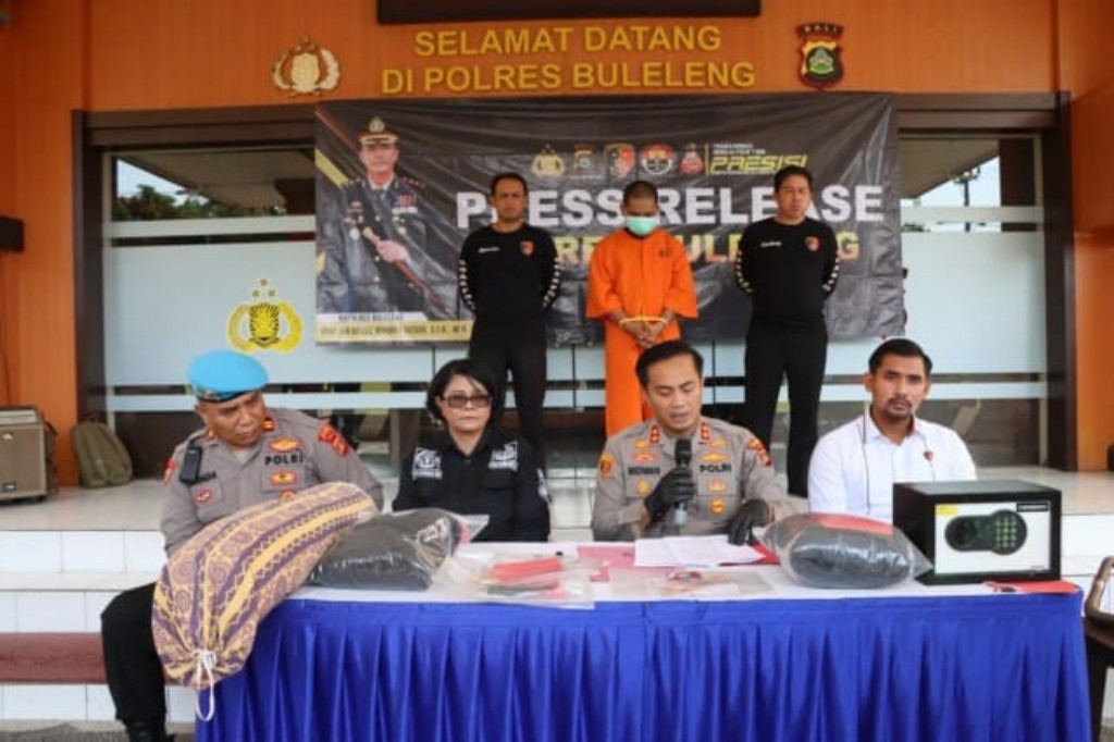 Dokumentasi dari - Polres Buleleng Ungkap Kasus Pencurian Disertai Pembunuhan Terhadap Seorang Nenek di Desa Selat Kecamatan Sukasada