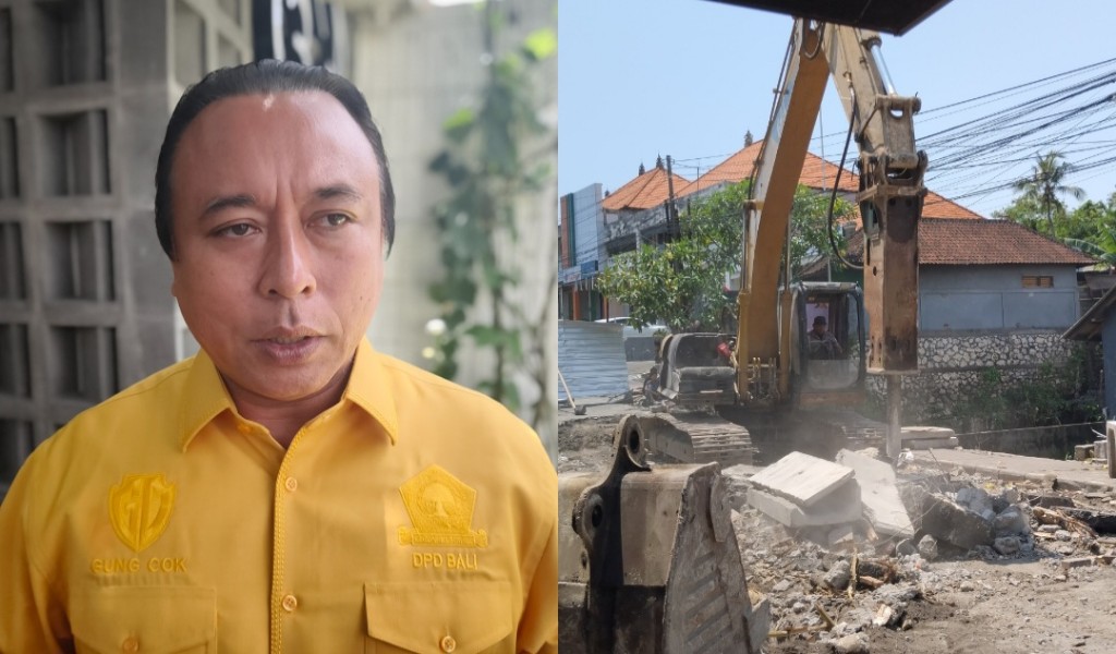 Dokumentasi dari - Jalan Provinsi Lumpuh di Kerobokan, Fraksi Golkar DPRD Bali Minta Pemprov Segera Perbaikan Jembatan Jebol hingga Senderan Sungai 