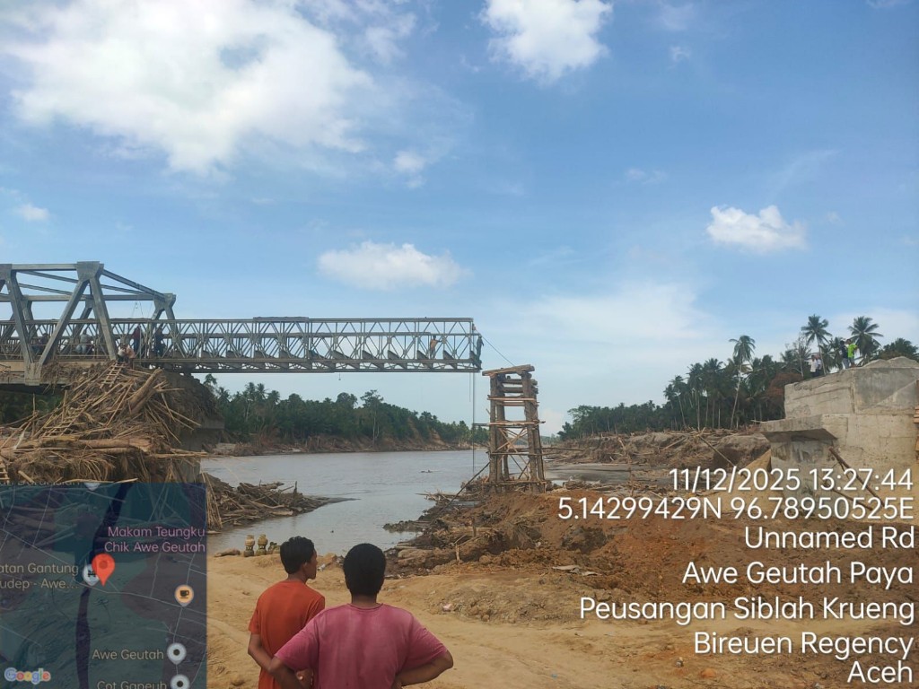 Dokumentasi dari - TNI–BNPB Kebut Pemasangan Jembatan Bailey di Bireuen, Jalur Vital Segera Dibuka