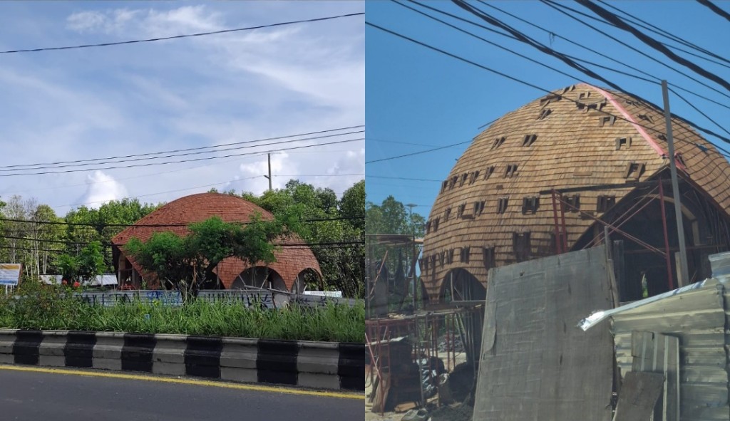 Dokumentasi dari - Soroti Atap Bentuk Bulat, Apakah Proyek Pemkot Denpasar di Kawasan Mangrove Tahura Sesuai Perda Arsitektur Bali?