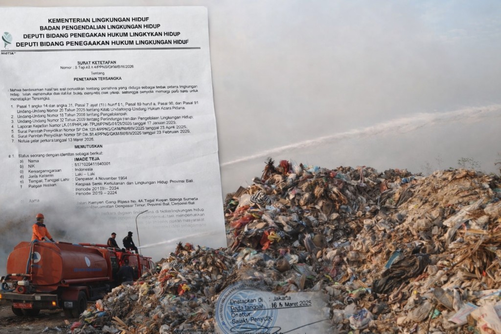 Mantan Kadis KLH Bali Teja Ditetapkan Tersangka Kasus Pencemaran Lingkungan TPA Suwung Sarbagita