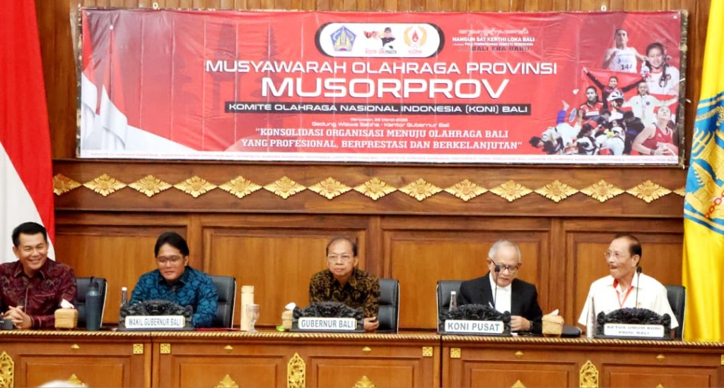 Gubernur Wayan Koster, "KONI Bali harus Fokus Pembinaan Cabang Olahraga Berbasis Kearifan Lokal Bali"