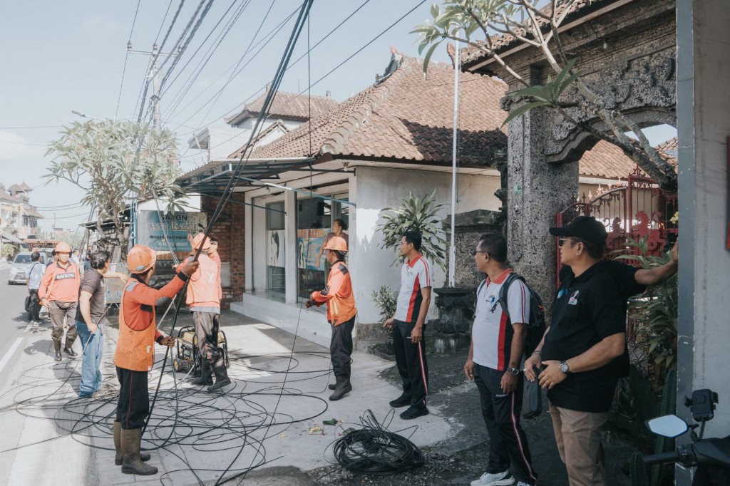 Estetika Jadi Prioritas, Badung Sasar Kabel Semrawut di Darmasaba