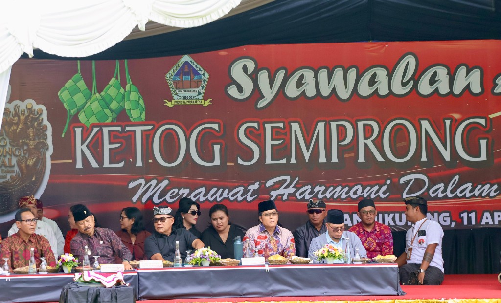 Hadiri Ketog Semprong Festival, Wagub Giri Prasta Ajak “Nyama Selam” Candikuning Bersama Merawat Bali