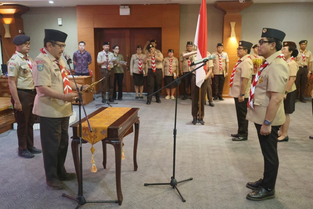 Wawali Arya Wibawa Kembali Dilantik Sebagai Ketua Kwarcab Pramuka Kota Denpasar Masa Bakti 