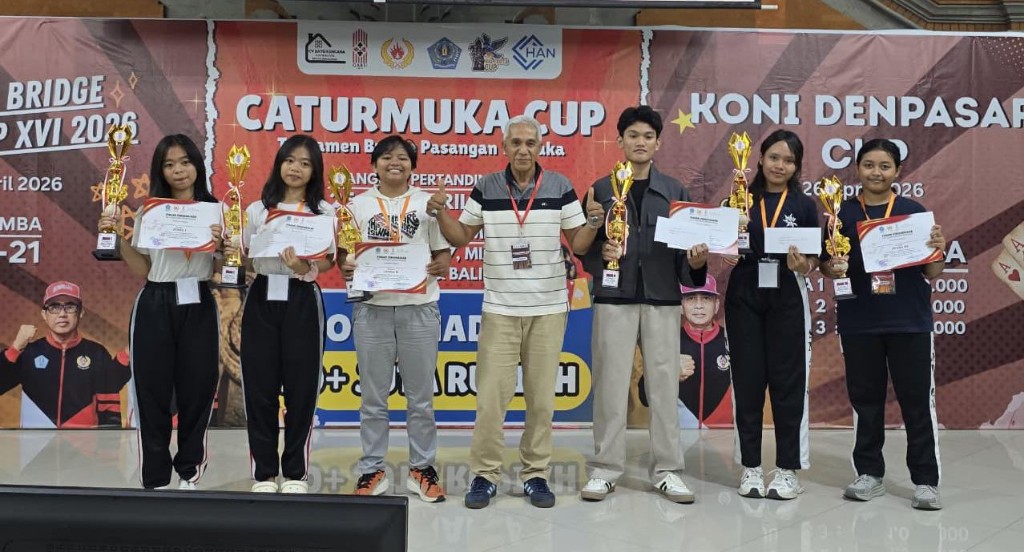 Atlet Bridge Yunior Buleleng Dominasi Podium Kejuaraan di Denpasar