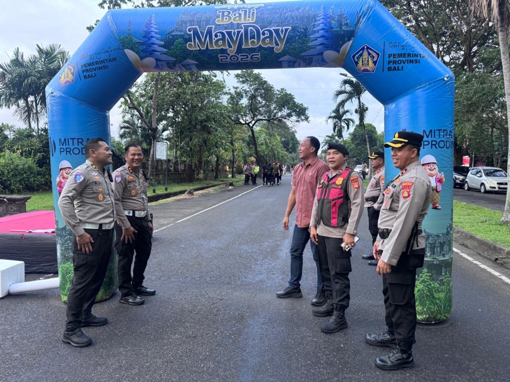 Polda Bali Amankan Jalan Santai May Day di Renon, Perayaan Berlangsung Damai