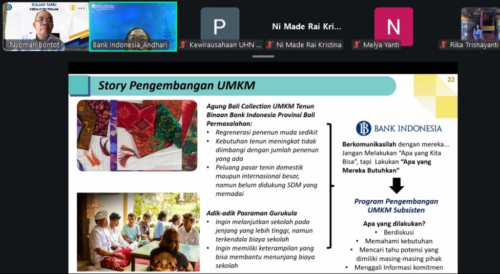 Mengakhiri Perkuliahan Semester Genap 2025/2026, Prodi Kewirausahaan Gelar Perkuliahan Design Thinking dengan Dosen Tamu dari Bank Indonesia