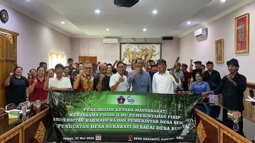 Penguatan Desa Budaya, Prodi Ilmu Pemerintahan FISIP Unwar Gelar PKM di Desa Sukawati 