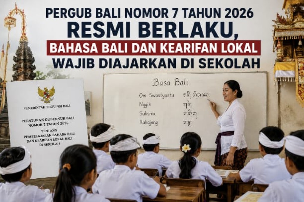 Jaga Warisan Adi Luhung Pergub Baru Bali Wajibkan Bahasa Bali dan Kearifan Lokal di Semua Jenjang Pendidikan