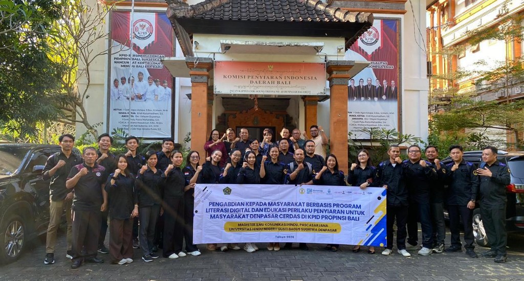 Perkuat Literasi Digital, Pascasarjana Ilmu Komunikasi Hindu UHN Sugriwa Edukasi Masyarakat di KPID Bali