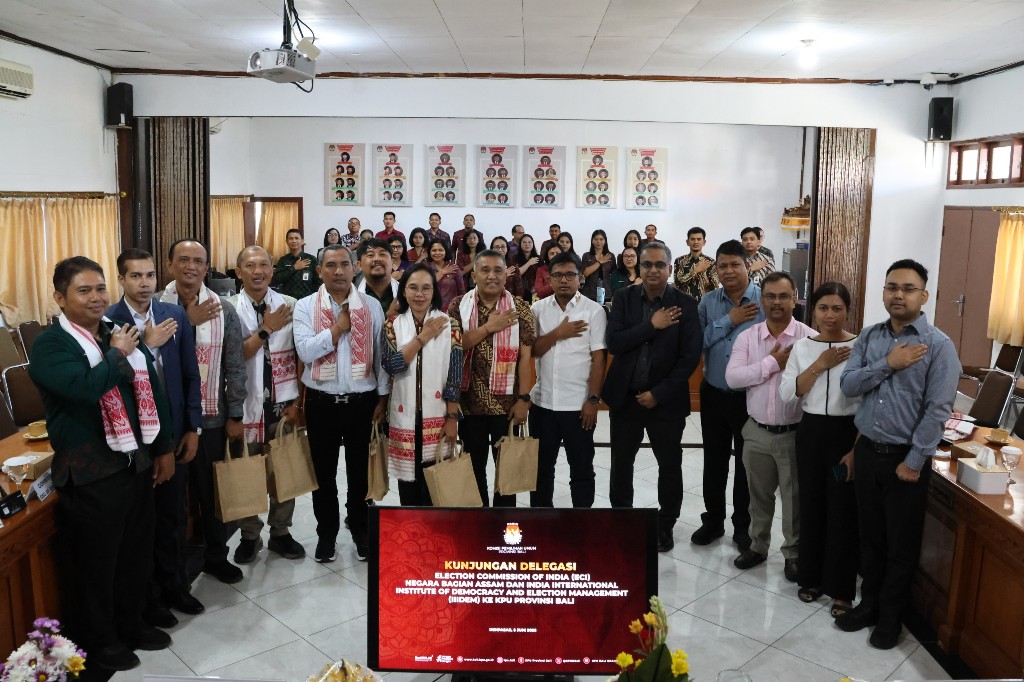 KPU Bali Terima Delegasi ECI Negara Bagian Assam India dan IIIDEM