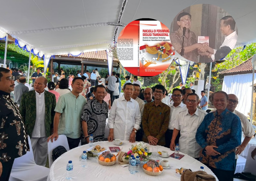 Suasta Serahkan Buku Pancasila, Kado Istimewa Mangku Pastika HUT Ke-75 dan Gubernur Bali 10 Tahun