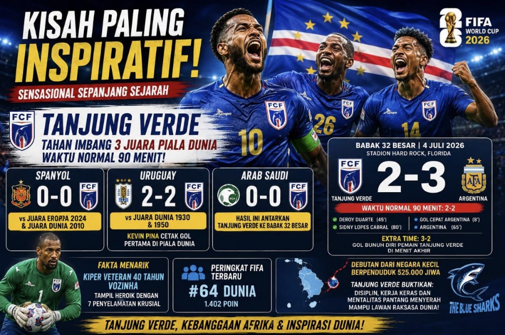 Tanjung Verde, Juara Hati Piala Dunia 2026: Negara Kecil yang Mengguncang Argentina dan Spanyol