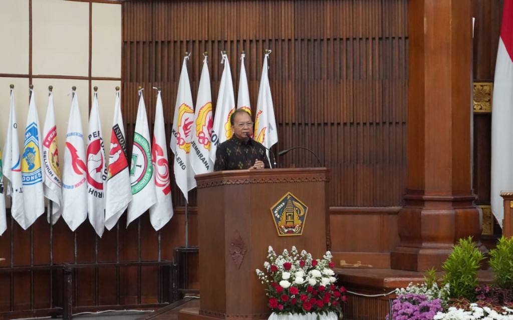 Buka Rakerprov KONI Bali 2026, Gubernur Koster Minta Fokus Porprov dan Berjuang Rebut Posisi Kelima PON