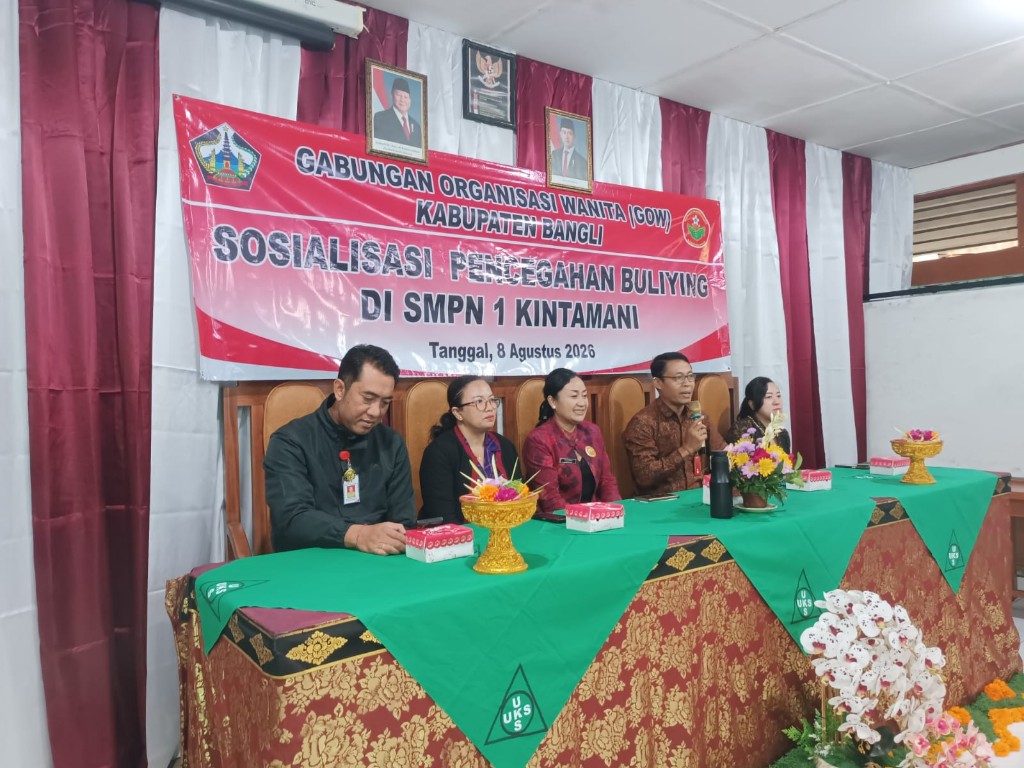 GOW Bangli Sosialisasikan Pencegahan Bullying di SMPN 1 Kintamani