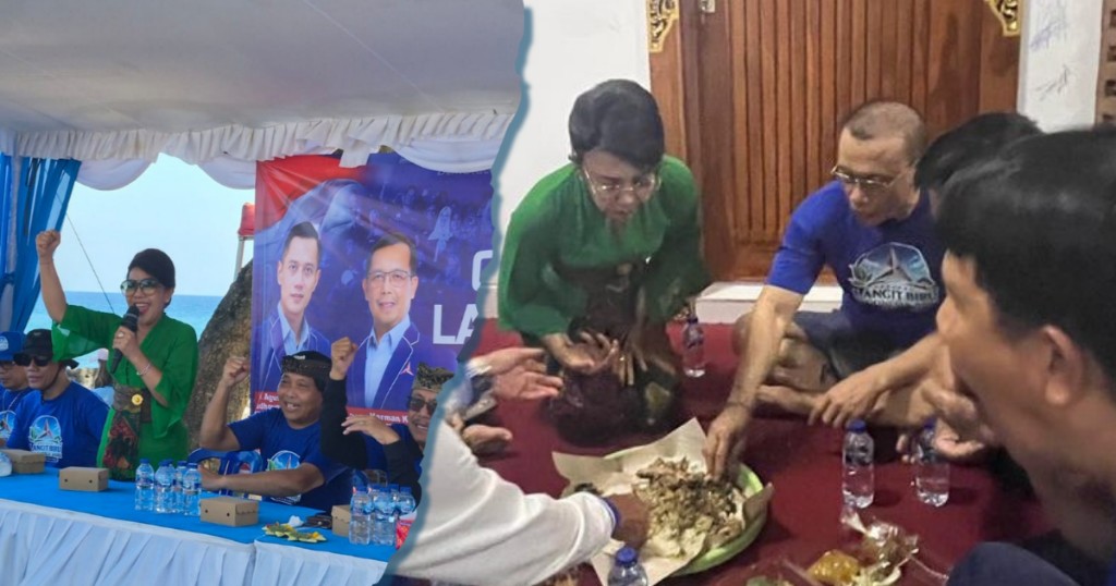 Megibung Bersama Demokrat Karangasem, Gerakan Langit Biru di Pantai Jasri, Tutik Wardhani Bangun Peduli Lingkungan
