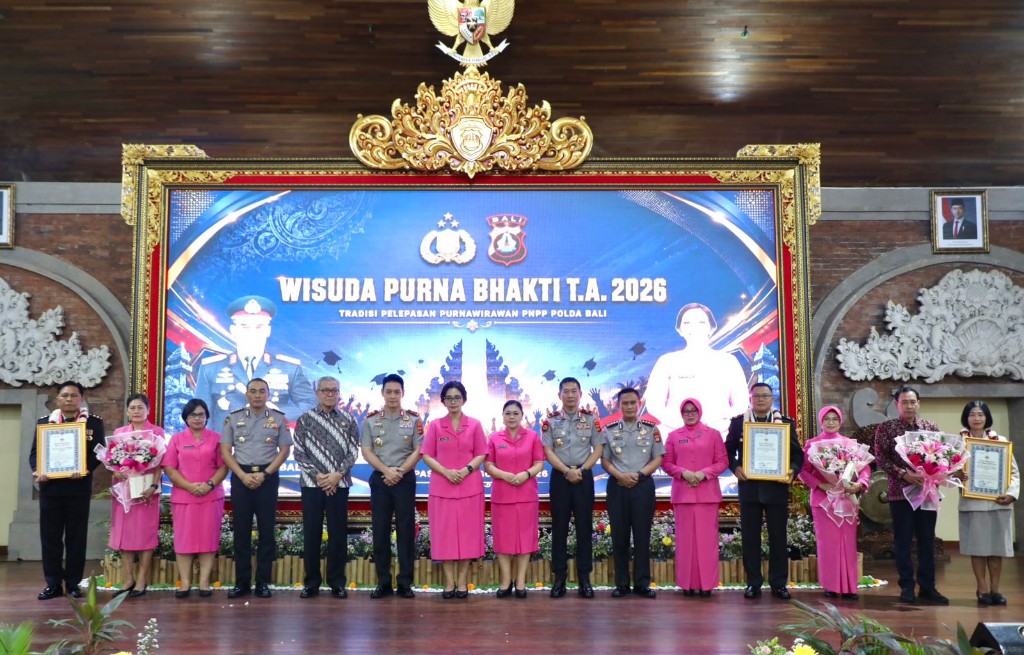 Polda Bali Gelar Wisuda Purna Bhakti 2026, Wujud Penghormatan atas Pengabdian Personel
