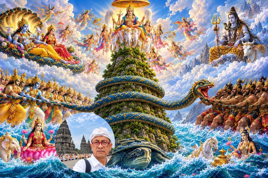 Bhagavadgita dan Purana Kura Kura Avatara dalam Pemutaran Mandara Giri