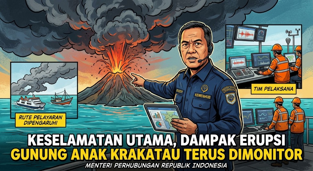 Menhub Dudy Tegaskan Keselamatan Prioritas, 467 Penerbangan Terdampak Erupsi Anak Krakatau