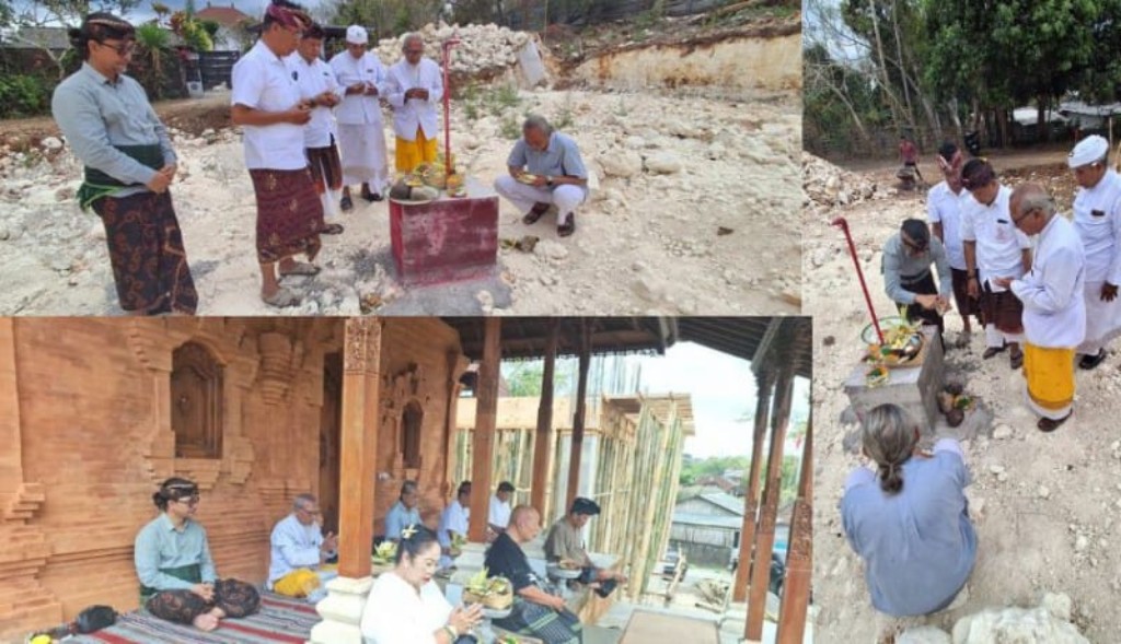 Stiti Puja Warnai Pembangunan Patung Sabdo Palon Naya Genggong di Ungasan