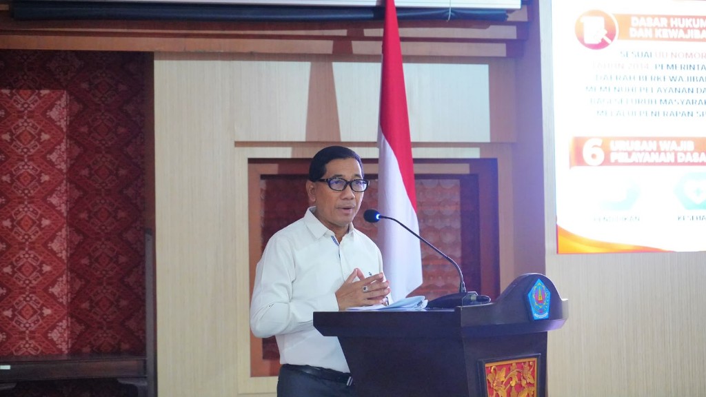 Sekda Eddy Mulya Buka Bimtek Asistensi dan Supervisi Penerapan SPM Tahun 2026