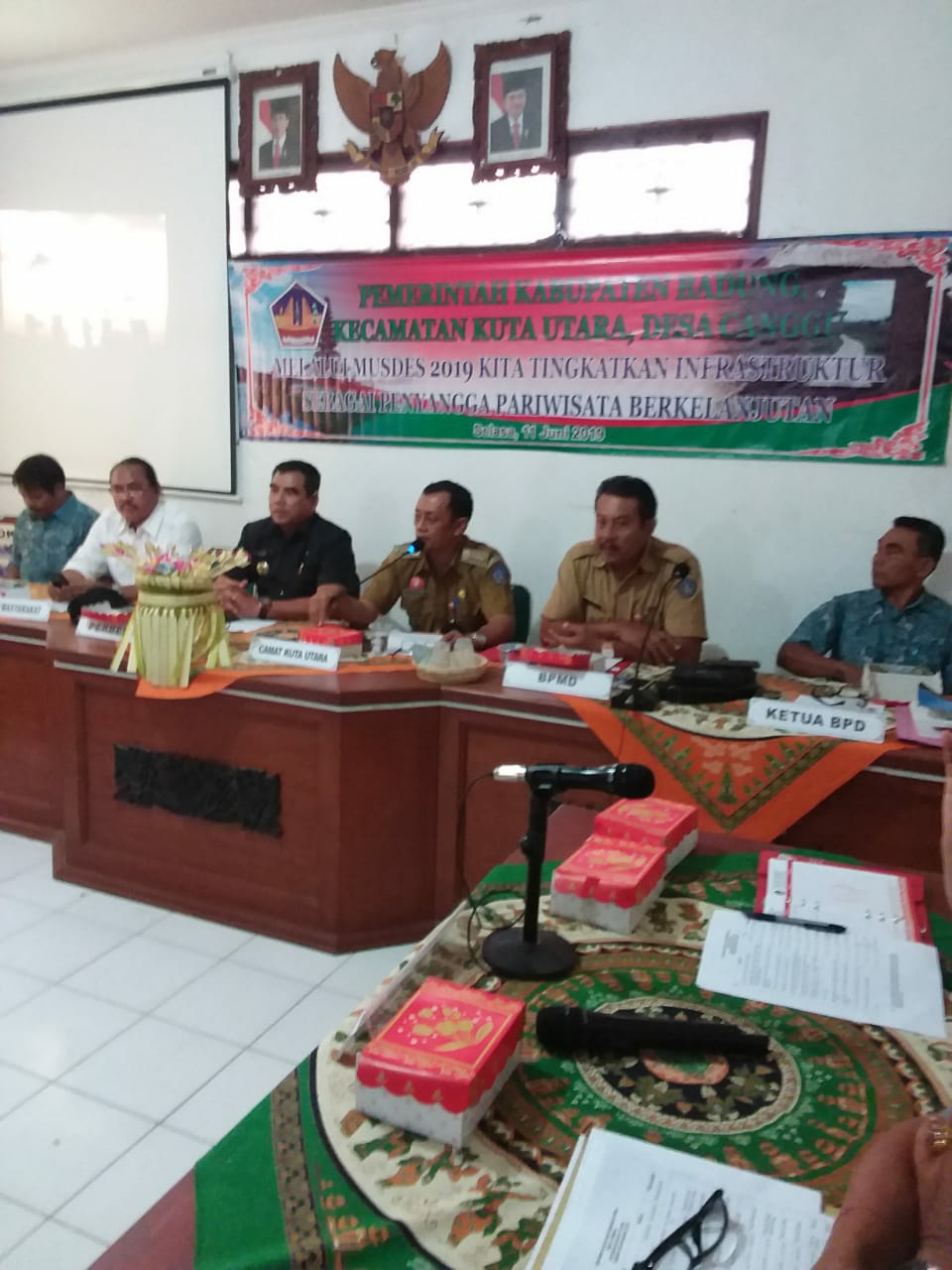 Dokumentasi dari - Arimbawa Camat Kuta Utara , Buka Musdes Desa Canggu