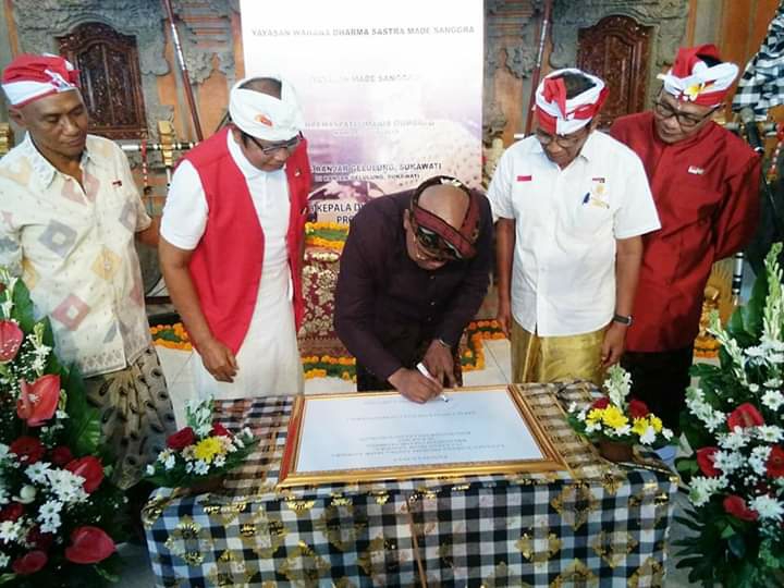 Dokumentasi dari - Diresmikan Yayasan Dharma Sastra Made Sanggra