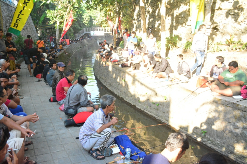 Dokumentasi dari - Wawali Jaya Negara Buka Lomba Mancing Air Deras ST. Yowana Canthi Banjar Oongan.