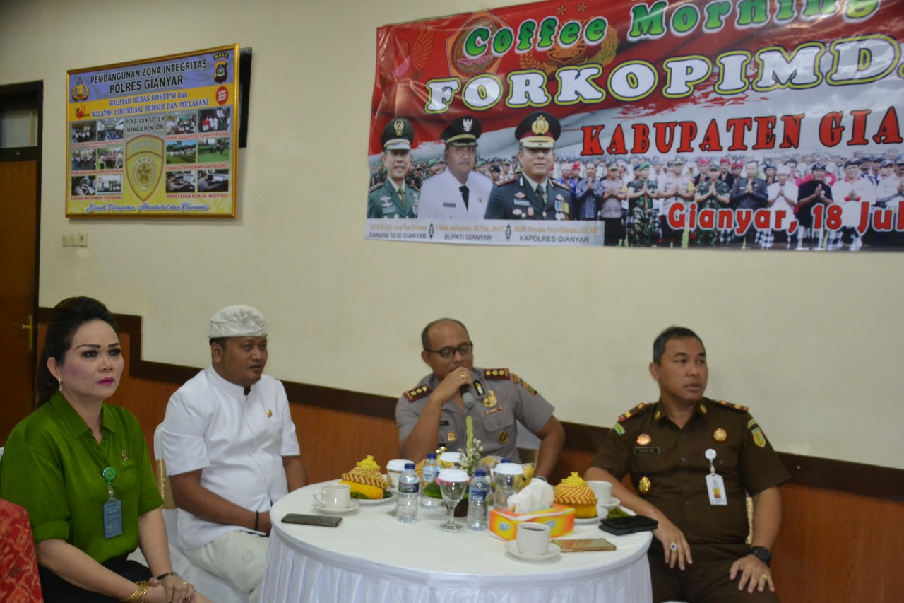 Dokumentasi dari - Coffe Morning Kapolres Gianyar dengan Forkopimda Setempat 