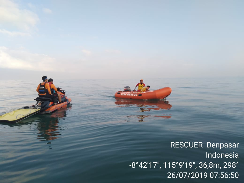 Dokumentasi dari - Turis Jordania Hilang di Pantai Double Six Kuta