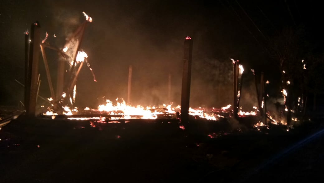 Dokumentasi dari - Bangunan Bakal Restoran Terbakar Habis di Nusa Penida