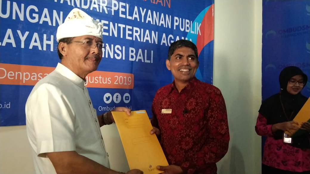 Dokumentasi dari - Kemenag Bali Raih Rapor Kuning, ORI Minta Peningkatan Kualitas Layanan Publik