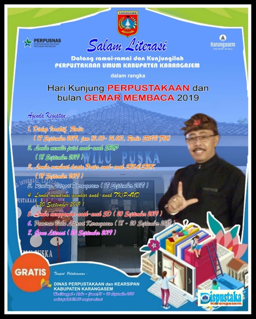 Dokumentasi dari - Karangasem Gelar Hari Kunjung Perpustakaan dan Bulan Gemar Membaca