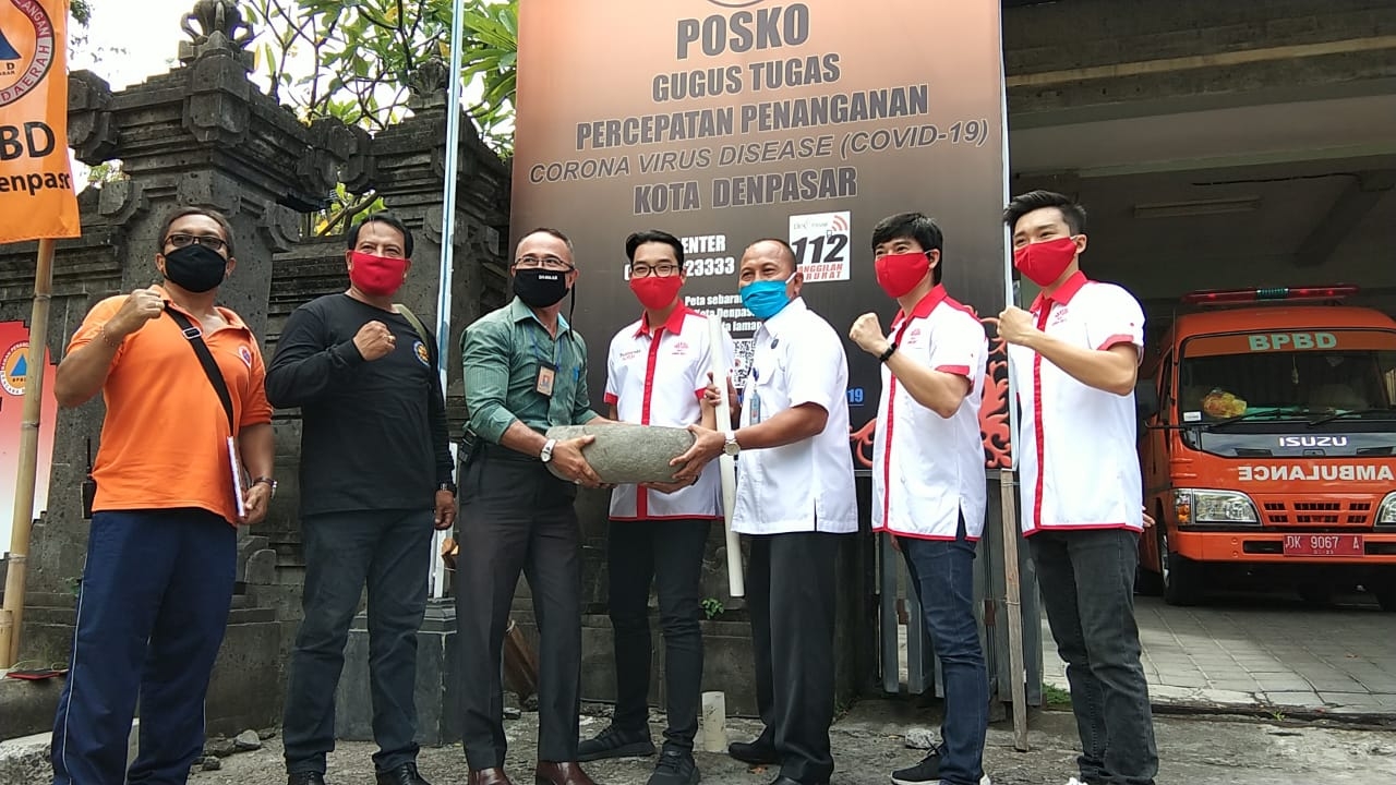 Dokumentasi dari - Cegah Penularan, GEMA INTI-BNN Denpasar Peduli COVID-19 Serukan Ajakan Kemanapun Pakai Masker