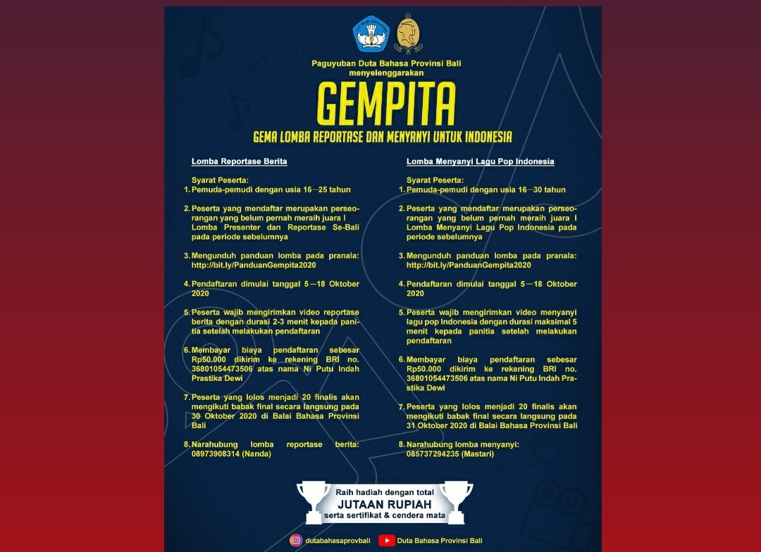 Dokumentasi dari - Bulan Bahasa, Paguyuban Duta Bahasa Bali Gelar Gempita akhir Oktober 