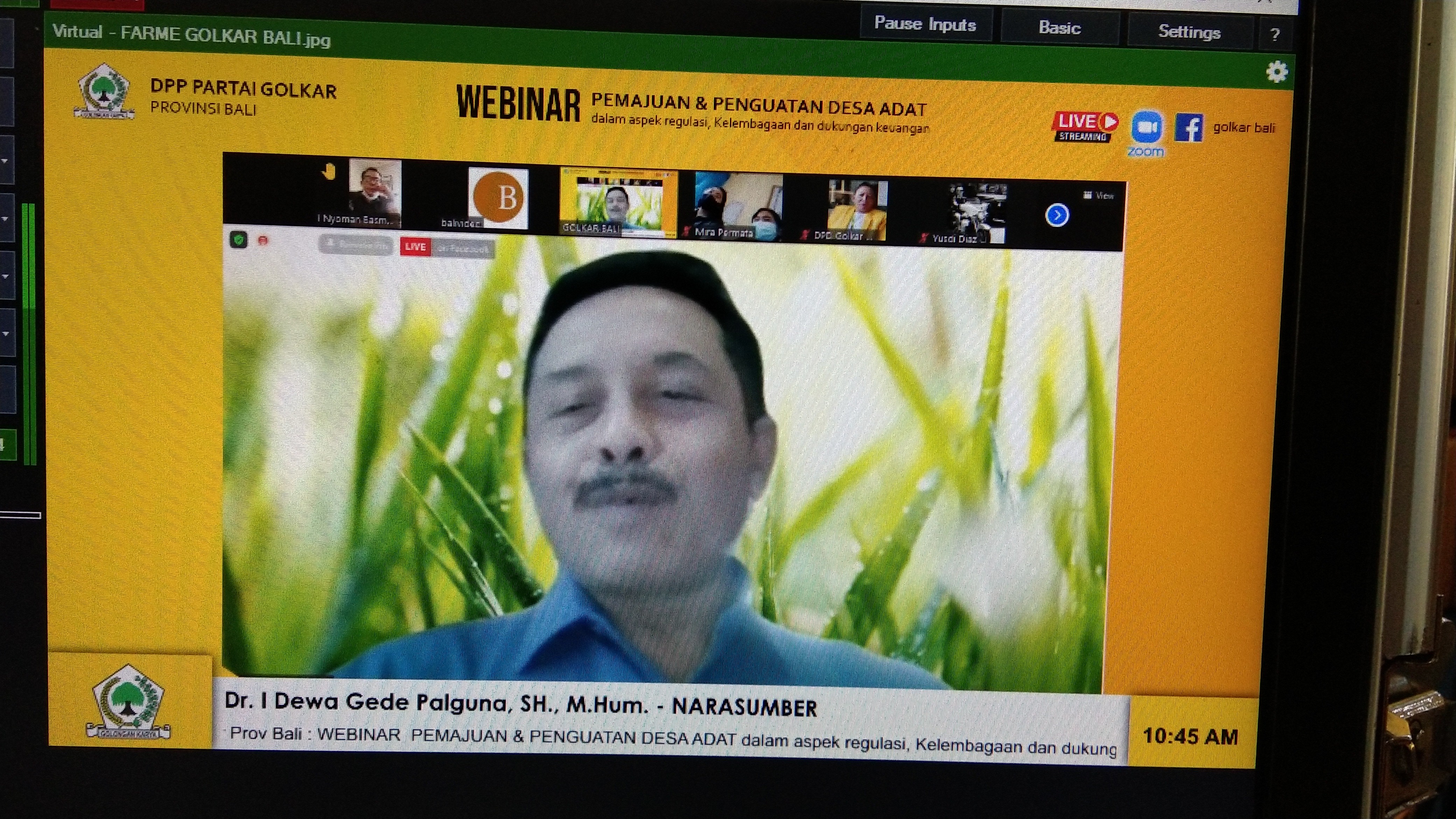 Dokumentasi dari - Dewa Palguna Beri Catatan Perda No. 4/2019  Desa Adat 