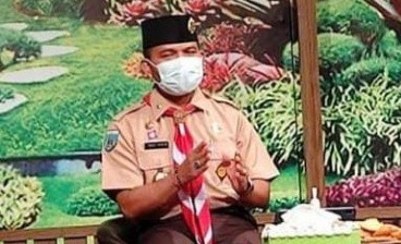 Dokumentasi dari - Rentin Ajak Seluruh Pramuka Jadi Contoh Dalam Penerapan Prokes