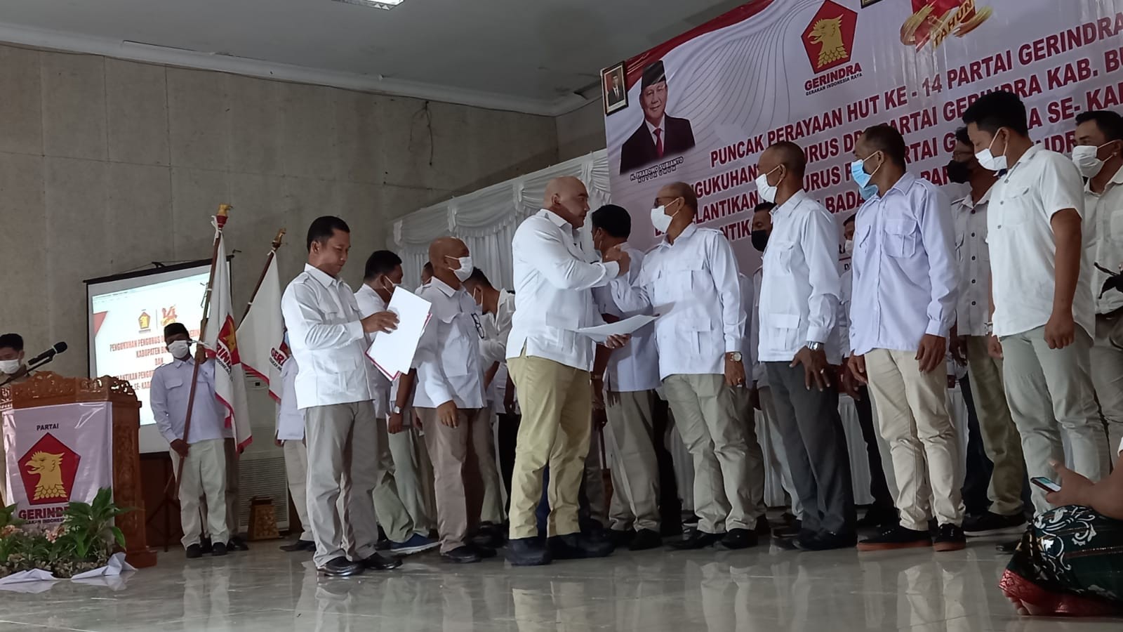 Dokumentasi dari - Ketua Muliawan Melantik Pengurus DPC Gerindra Buleleng