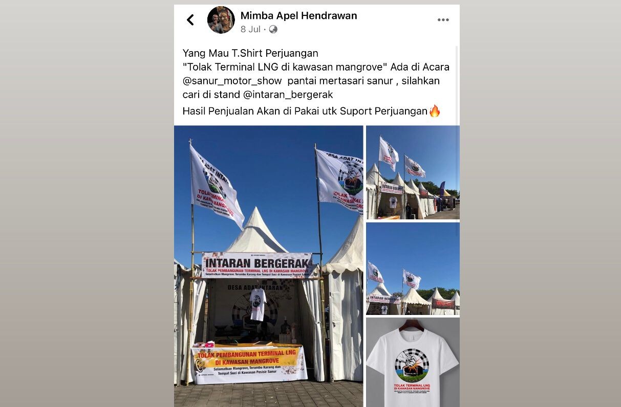 Dokumentasi dari - Penjualan T.Shirt Tolak LNG Viral, Disinyalir Berkedok Penyelamatan Lingkungan