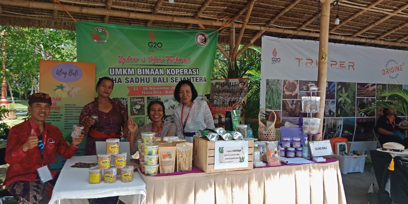 Dokumentasi dari - Lolos Diakurasi, Koperasi Pemasaran Maha Sadhu Bali Sejahtera Ikuti Pameran UMKM dan Koperasi KTT G20