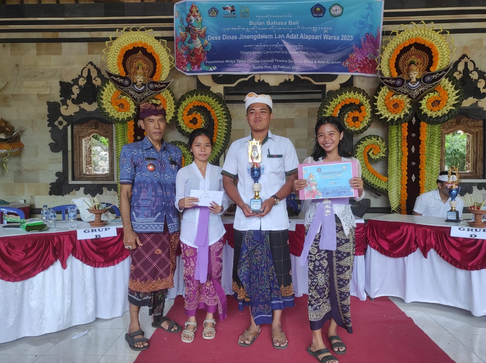 Dokumentasi dari - Peringati Bulan Bahasa Bali, Desa Adat Alap Sari Jinengdalem Gelar Lomba Widya Tarka