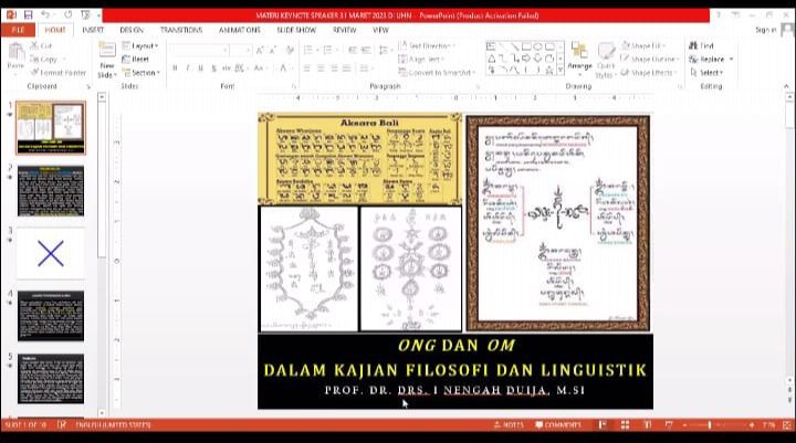 Dokumentasi dari - Prof Duija: Ong dan Om adalah Aksara Menghidupkan Manusia