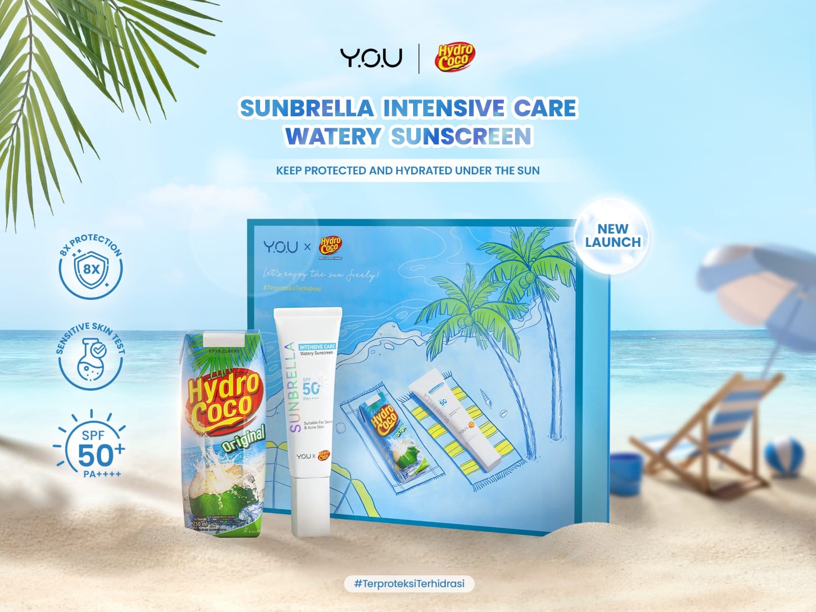 Dokumentasi dari - Kolaborasi Terbaru YOU Beauty dan Hydro Coco, Produk Sunbrella Intensive Care Watery Sunscreen
