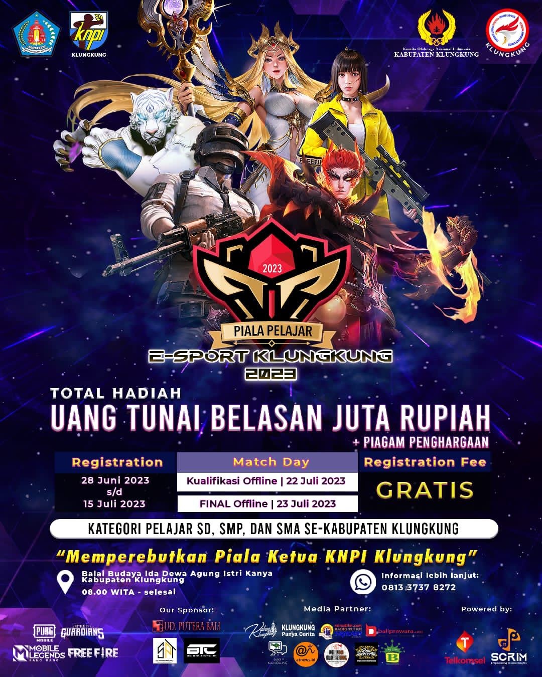 Dokumentasi dari - KNPI Kembali Gelar Piala Pelajar Esport Klungkung