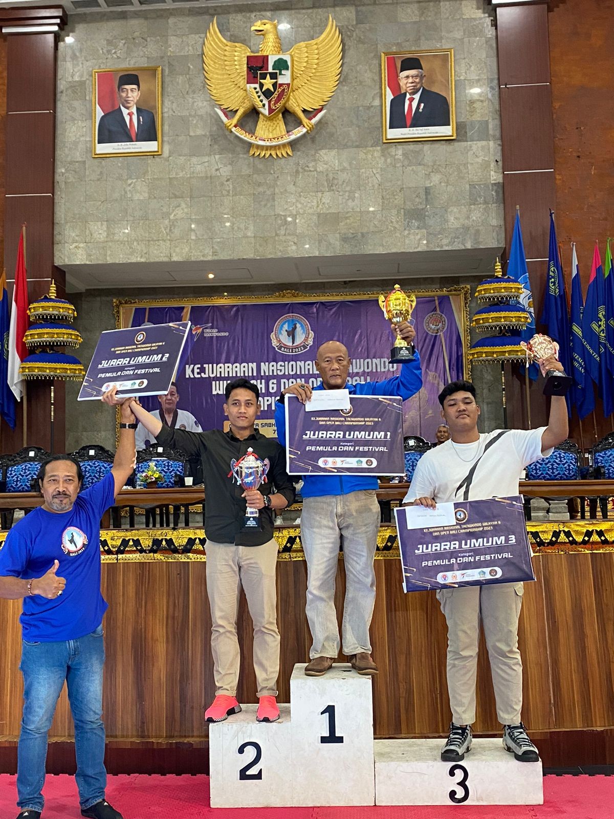 Dokumentasi dari - Dojang Dinasty TNI AL Club Bali Juara Umum I tingkat Pemula dan Festival