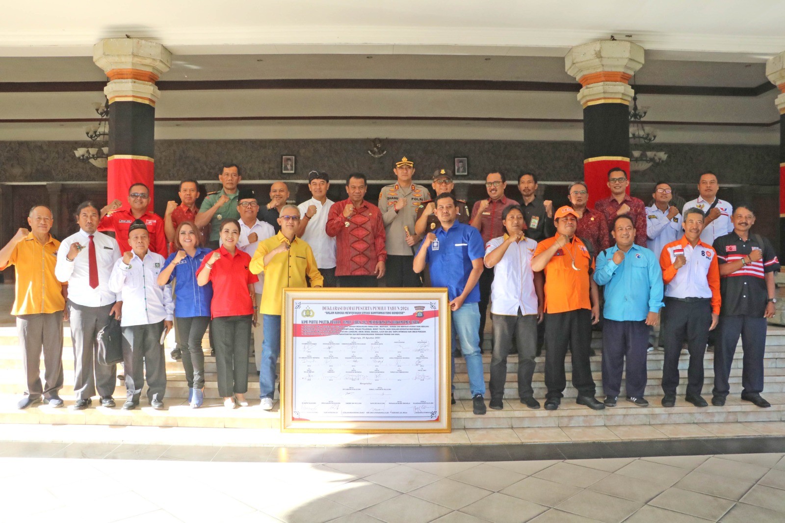 Dokumentasi dari - Pj.Bupati Buleleng Mengajak Parpol Patuhi Deklarasi Damai Pemilu 2024